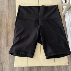 8 inch lulu lemon black biker shorts, size 8